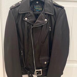 519
PEBBLED COWHIDE 'ONE STAR' PERFECTO® MOTORCYCLE JACKET